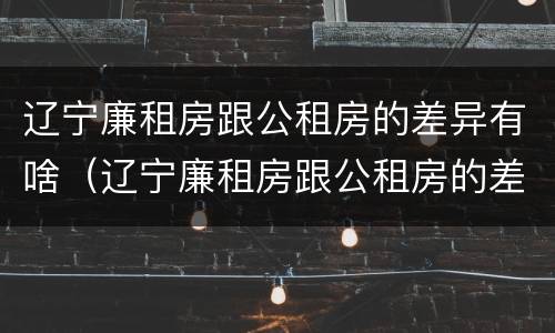辽宁廉租房跟公租房的差异有啥（辽宁廉租房跟公租房的差异有啥影响）