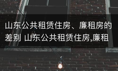 山东公共租赁住房、廉租房的差别 山东公共租赁住房,廉租房的差别大吗