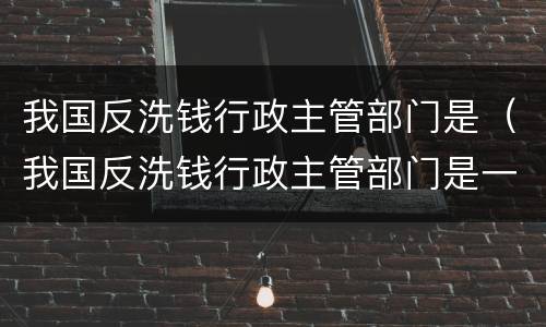 我国反洗钱行政主管部门是（我国反洗钱行政主管部门是一行两会）