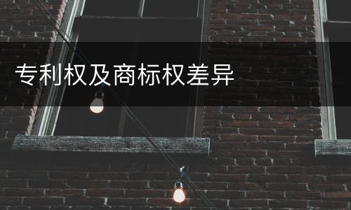 专利权及商标权差异