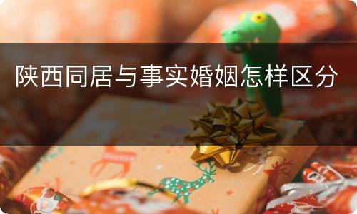 陕西同居与事实婚姻怎样区分