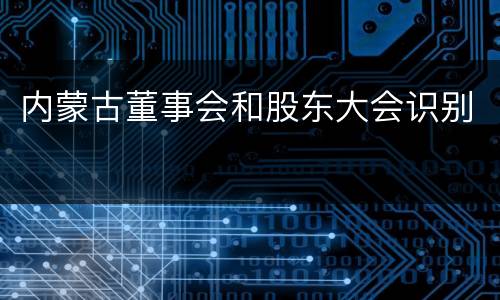 内蒙古董事会和股东大会识别