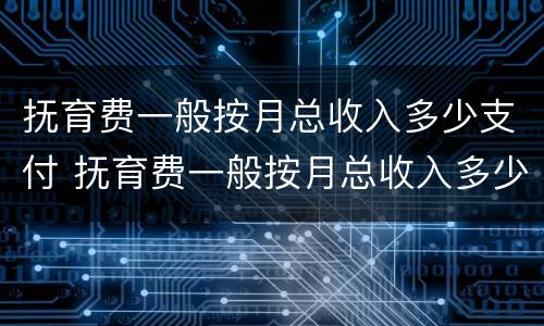 抚育费一般按月总收入多少支付 抚育费一般按月总收入多少支付的