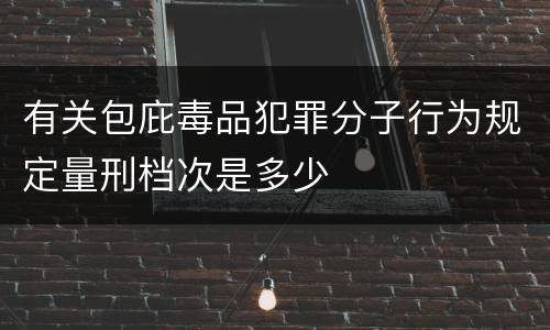 有关包庇毒品犯罪分子行为规定量刑档次是多少