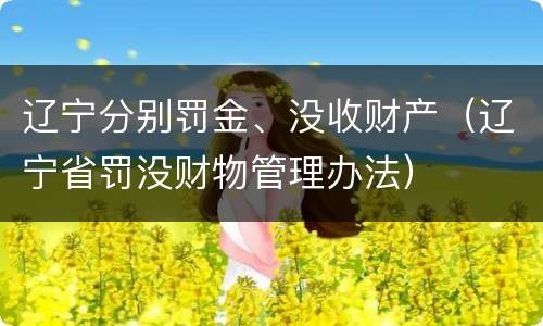 辽宁分别罚金、没收财产（辽宁省罚没财物管理办法）