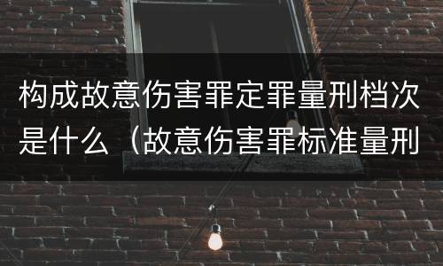 构成故意伤害罪定罪量刑档次是什么（故意伤害罪标准量刑是什么）