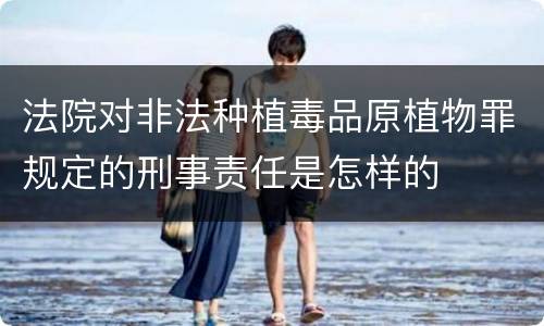 法院对非法种植毒品原植物罪规定的刑事责任是怎样的