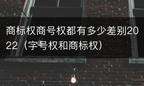 商标权商号权都有多少差别2022（字号权和商标权）