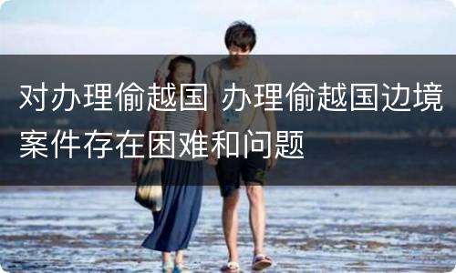 对办理偷越国 办理偷越国边境案件存在困难和问题