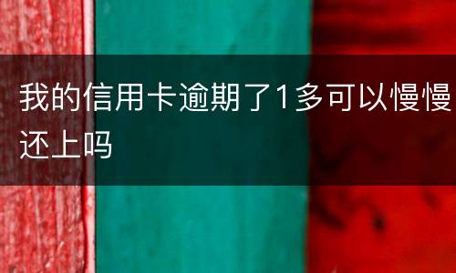 我的信用卡逾期了1多可以慢慢还上吗