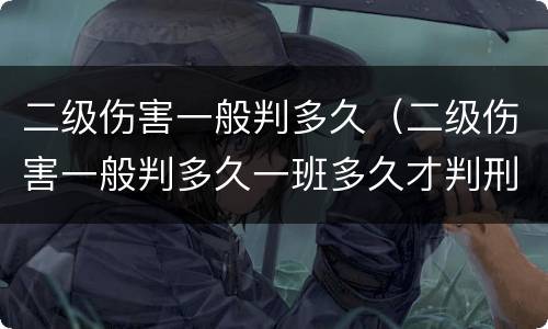 二级伤害一般判多久（二级伤害一般判多久一班多久才判刑）