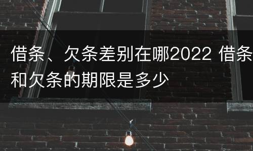 借条、欠条差别在哪2022 借条和欠条的期限是多少