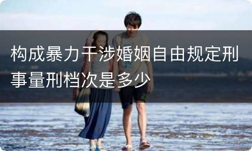 构成暴力干涉婚姻自由规定刑事量刑档次是多少