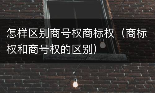 怎样区别商号权商标权（商标权和商号权的区别）