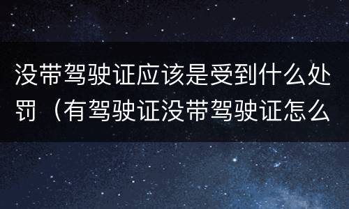 没带驾驶证应该是受到什么处罚（有驾驶证没带驾驶证怎么处罚）
