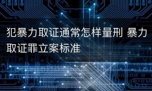 犯暴力取证通常怎样量刑 暴力取证罪立案标准