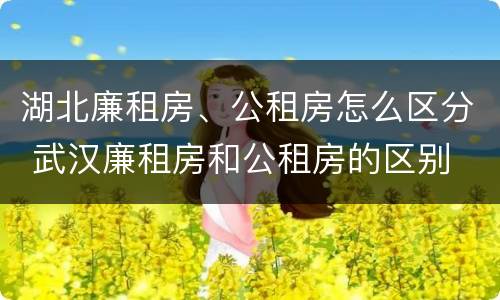 湖北廉租房、公租房怎么区分 武汉廉租房和公租房的区别