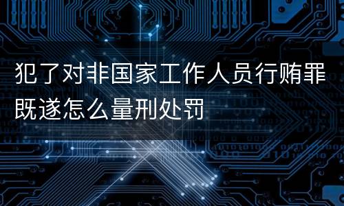 犯了对非国家工作人员行贿罪既遂怎么量刑处罚
