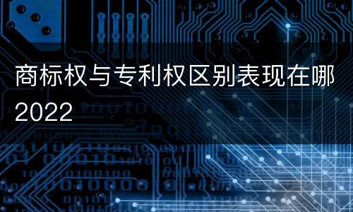 商标权与专利权区别表现在哪2022