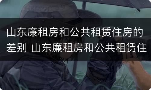 山东廉租房和公共租赁住房的差别 山东廉租房和公共租赁住房的差别在哪