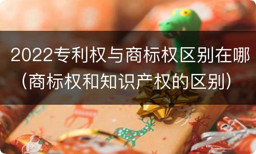 2022专利权与商标权区别在哪（商标权和知识产权的区别）