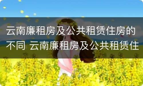 云南廉租房及公共租赁住房的不同 云南廉租房及公共租赁住房的不同分类