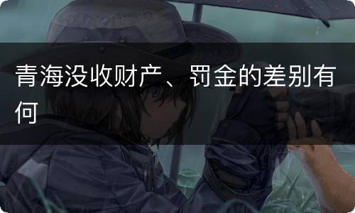 青海没收财产、罚金的差别有何