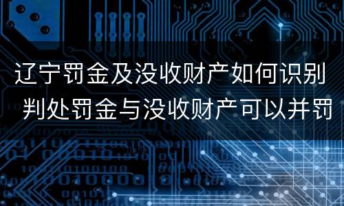 辽宁罚金及没收财产如何识别 判处罚金与没收财产可以并罚吗