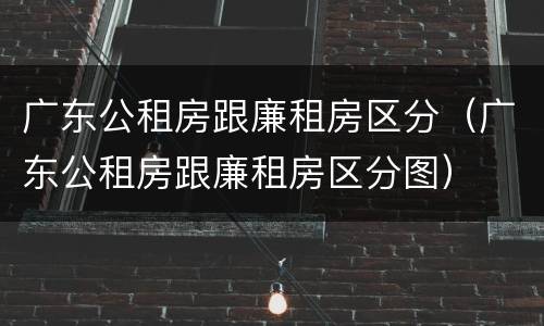 广东公租房跟廉租房区分（广东公租房跟廉租房区分图）
