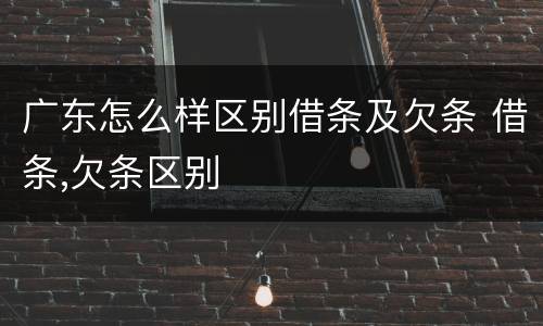 广东怎么样区别借条及欠条 借条,欠条区别