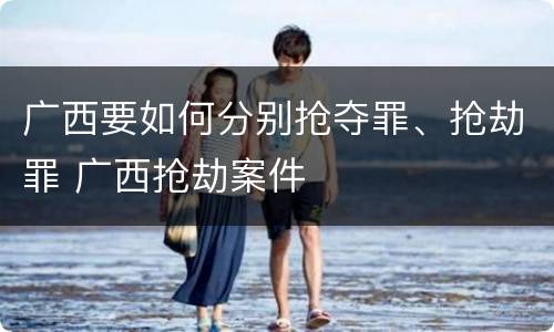 广西要如何分别抢夺罪、抢劫罪 广西抢劫案件