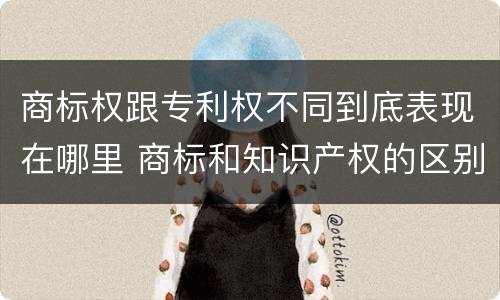 商标权跟专利权不同到底表现在哪里 商标和知识产权的区别