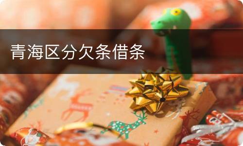 青海区分欠条借条