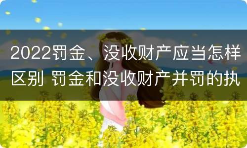 2022罚金、没收财产应当怎样区别 罚金和没收财产并罚的执行顺序