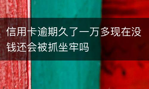 信用卡逾期久了一万多现在没钱还会被抓坐牢吗