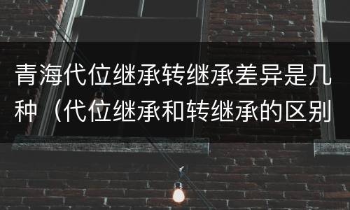 青海代位继承转继承差异是几种（代位继承和转继承的区别和联系）