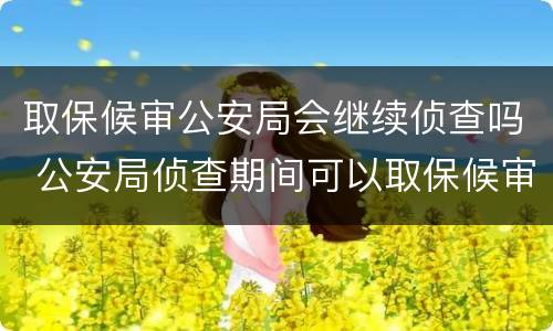 取保候审公安局会继续侦查吗 公安局侦查期间可以取保候审吗