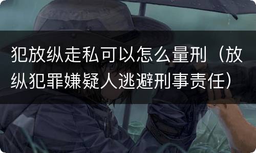 犯放纵走私可以怎么量刑（放纵犯罪嫌疑人逃避刑事责任）