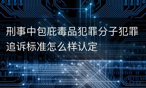 刑事中包庇毒品犯罪分子犯罪追诉标准怎么样认定