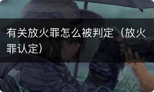 有关放火罪怎么被判定（放火罪认定）