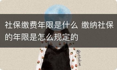社保缴费年限是什么 缴纳社保的年限是怎么规定的