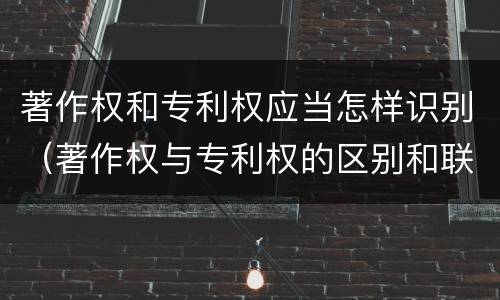 著作权和专利权应当怎样识别（著作权与专利权的区别和联系）