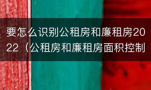 要怎么识别公租房和廉租房2022（公租房和廉租房面积控制标准）