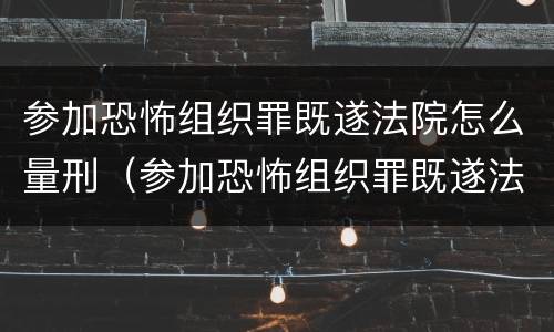 参加恐怖组织罪既遂法院怎么量刑（参加恐怖组织罪既遂法院怎么量刑的）