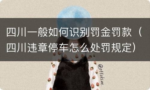 四川一般如何识别罚金罚款（四川违章停车怎么处罚规定）