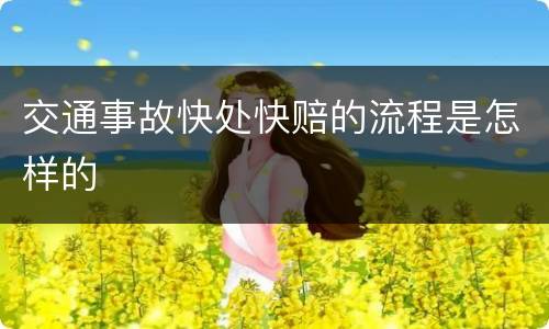 交通事故快处快赔的流程是怎样的