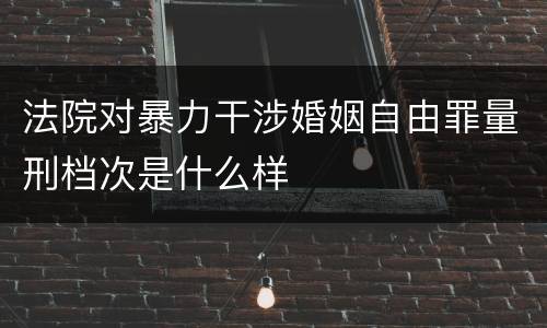 法院对暴力干涉婚姻自由罪量刑档次是什么样