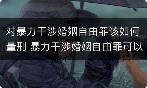对暴力干涉婚姻自由罪该如何量刑 暴力干涉婚姻自由罪可以刑事和解吗