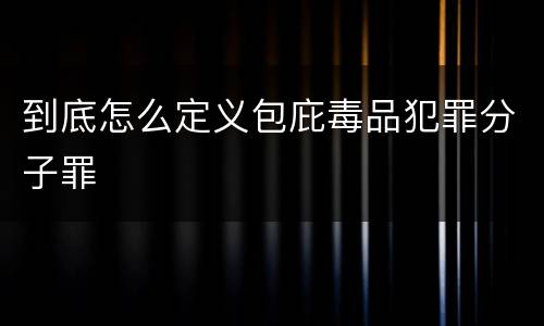 到底怎么定义包庇毒品犯罪分子罪