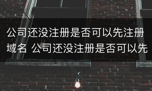 公司还没注册是否可以先注册域名 公司还没注册是否可以先注册域名
